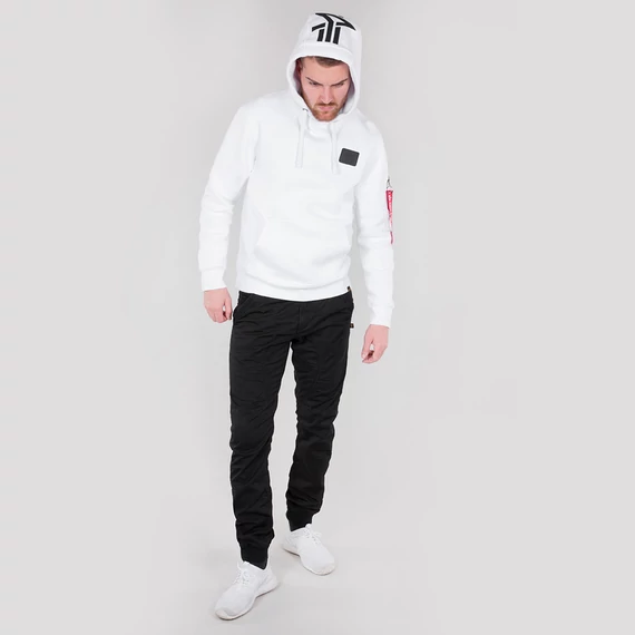 Back Print Hoody - white
