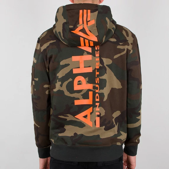 Back Print Hoody Camo - woodcamo65