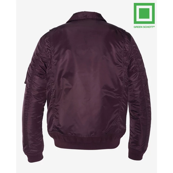 Recycled Nylon CWU Bomber - dark burgundy