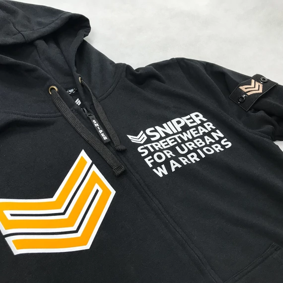 Logo Zip Hoody - black