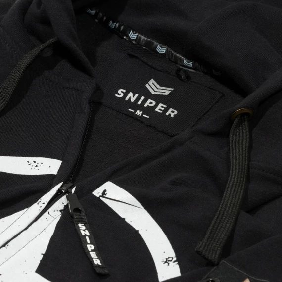 Star Zip Hoody - black