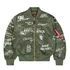 MA-1 Peace Bomber Jacket - sage green