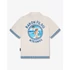 SS25 Backprint Shirt with Greek Pattern, Mykonos - Pearl white