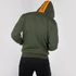 Red Stripe Hoody - dark green