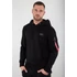 Back Print Hoody Rainbow Reflective Print - black