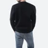 Basic Sweater Rainbow Reflective Print - black
