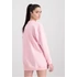 Basic Long Sweater OS Woman - pastel pink