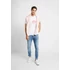 Basic T Neon Print- white/neon pink